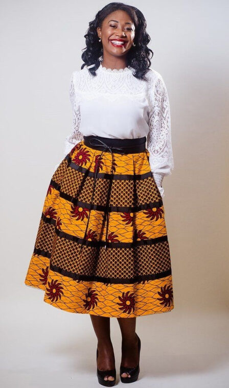 Ankara A Line Skirt (9)