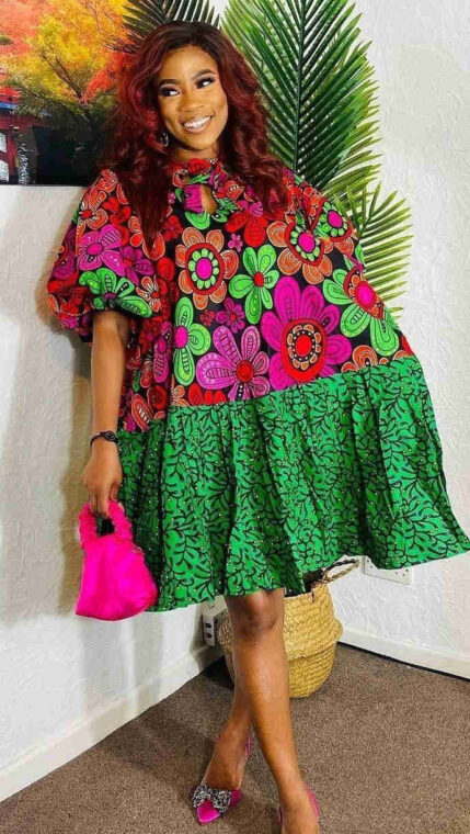 Ankara A Lineflare Dresses (10)