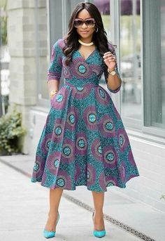 Ankara A Lineflare Dresses (13)