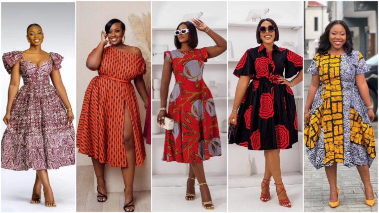 Ankara A Lineflare Dresses