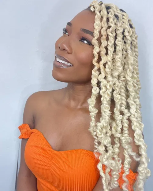 White Blonde Passion Twists