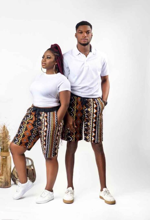 Galala Unisex Shorts Summer African Print Beachwear