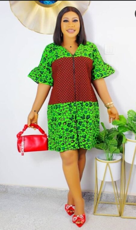 Bell-Sleeve Ankara Dresses