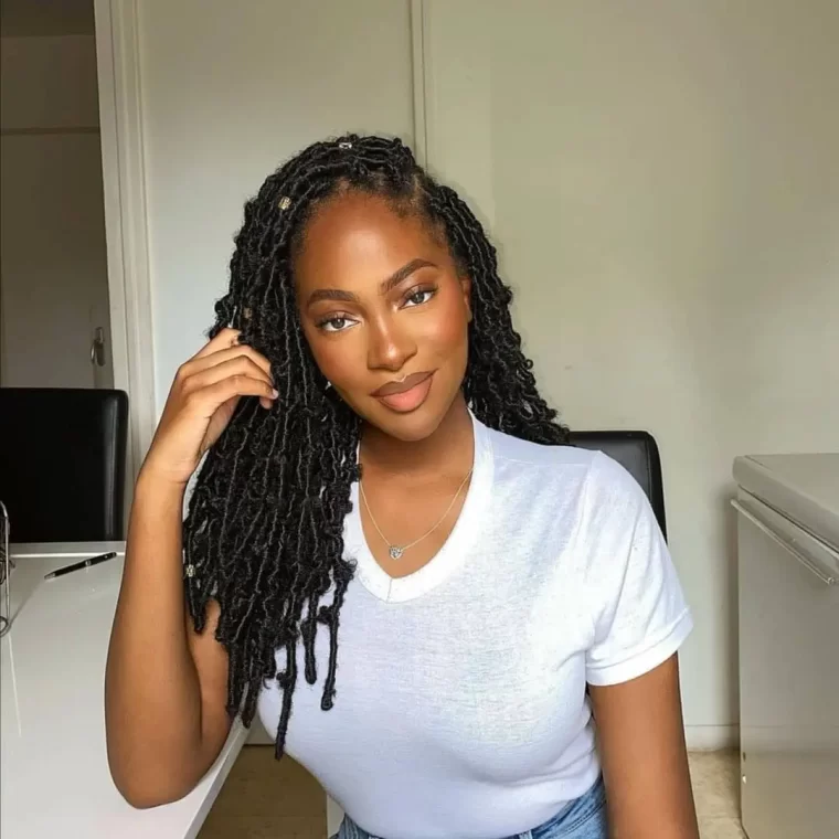 Goddess Locs with Curly Ends