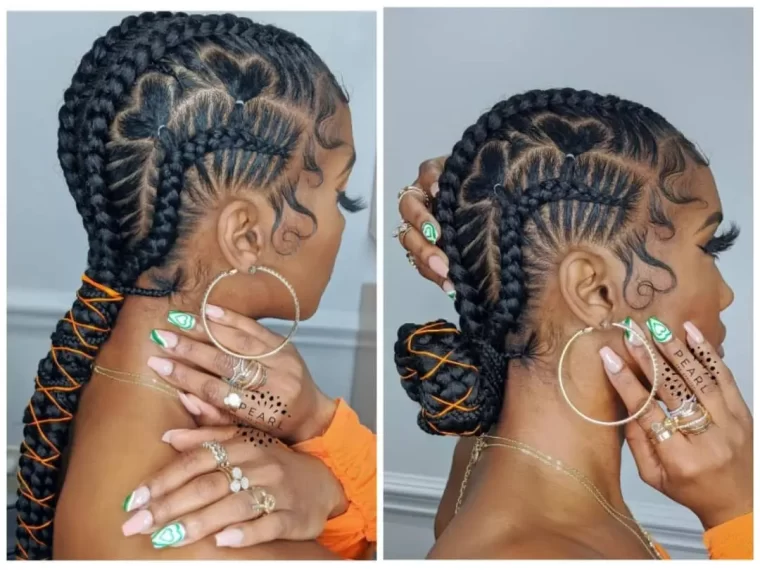 Tribal Braids with Heart Design and Wraps