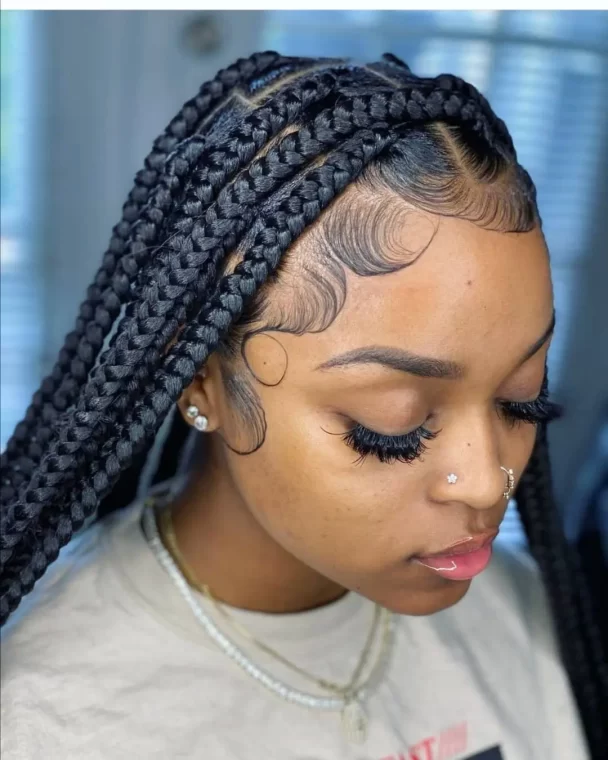 Blonde Highlighted Box Braids