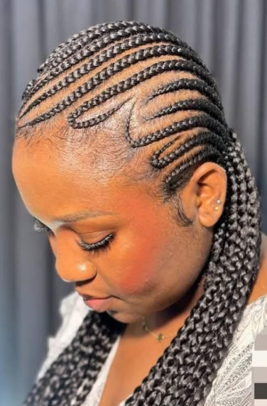 Cornrow Braids with Zigzag Pattern