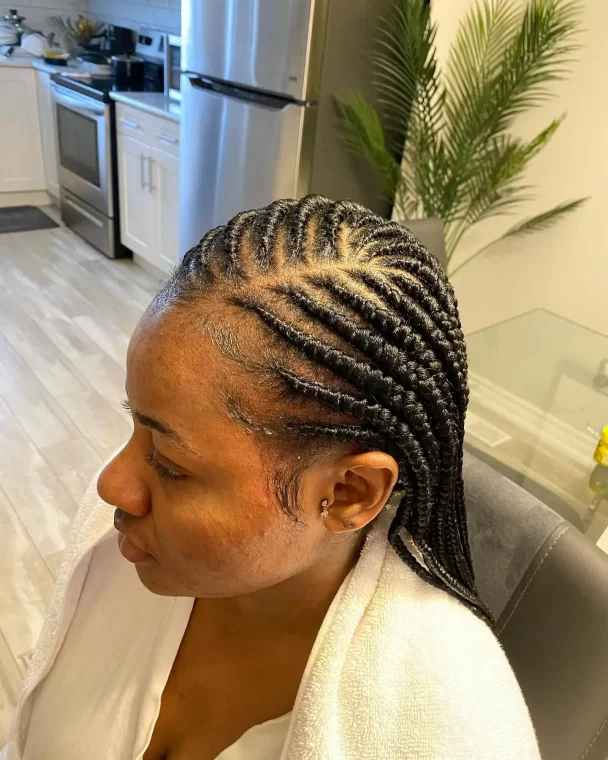 Neat Cornrow Braids with a Low Flow