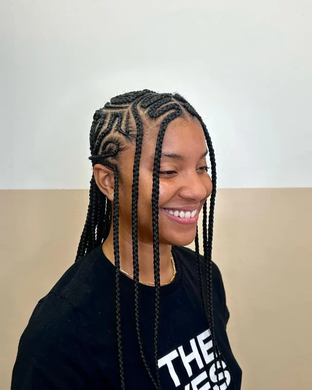 Zigzag Part Box Braids