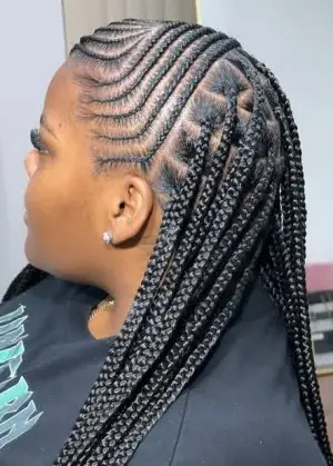 Straight-Back Feed-in Braids with Clean Parts