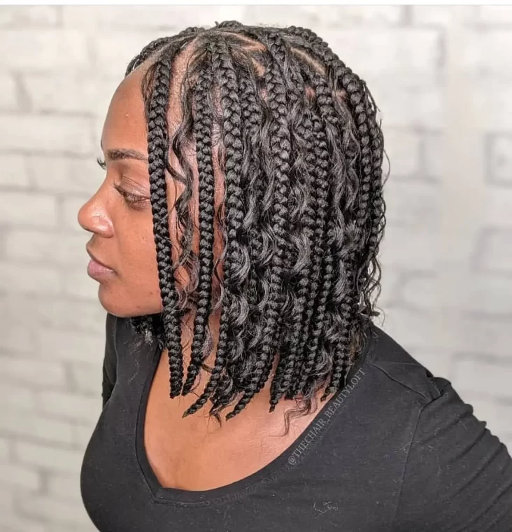 Shoulder-Length Bohemian Box Braids