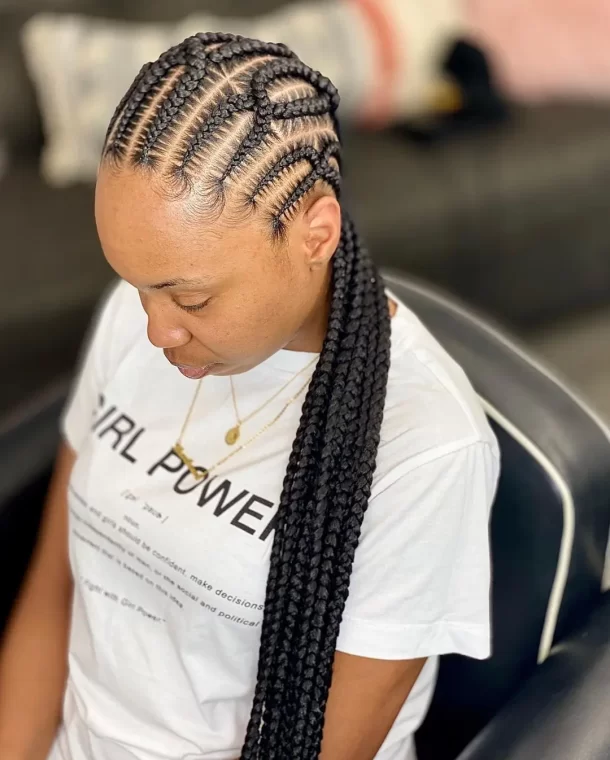 Classic Cornrow Braids with Edges