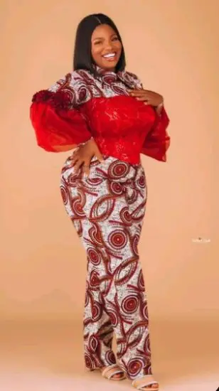 Flared Sleeve Ankara Two-Piece Set