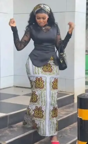 Classic Black and White Ankara Skirt and Top